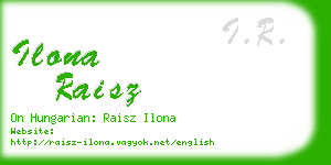 ilona raisz business card